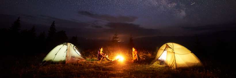 camping under stars