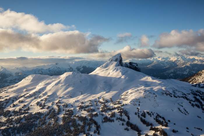 Snow-capped mountains around Garibaldi Lake, Whistler, Canada