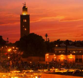 Marrakech at sunset