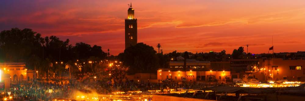 Marrakech at sunset