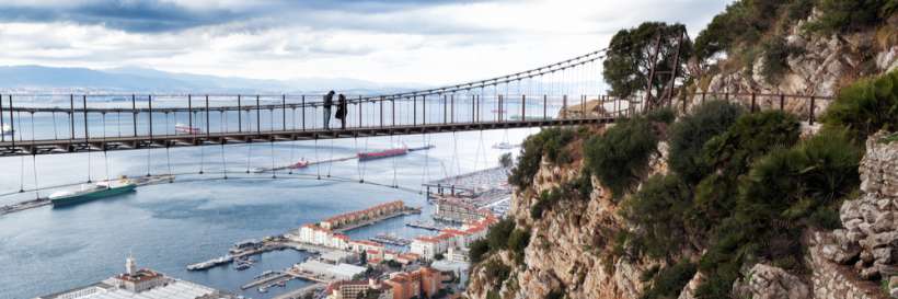 View of Gibraltar from Windsor Suspension Bridge