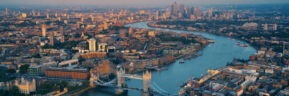 photo of the london skyline and river thames